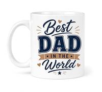 Best Dad in the World Mug - Heartfelt Dad Coffee Mug - 11oz Ceramic Gift for Dad, Daddy, Father, Stepdad or Grandpa - Father’s Day, Birthday & Christmas Gift Mug