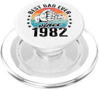 Best dad in the world - no joke - dad since 1982 PopSockets PopGrip for MagSafe