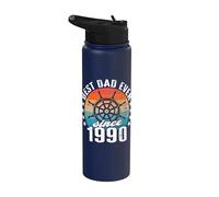 Best dad in the World - no Joke - dad Since 1990 Stainless Steel Insulated Water Bottle