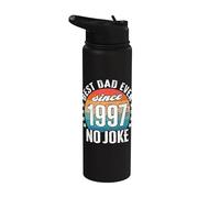 Best dad in the World - no Joke - dad Since 1997 Stainless Steel Insulated Water Bottle
