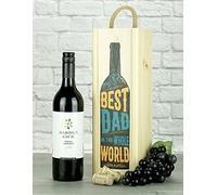 "Best Dad In The World" Shiraz Wine In Wooden Gift Box