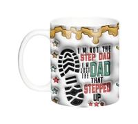 Best Dad Mug, Best Dad Ever Mug, Dad Mugs by Son, 3D Design 350ml Bottle Double Sided Printing for Water Drinking Sports Birthday Christmas