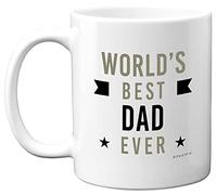 Fathers Day Best Dad Mug - World's Best Dad Ever - Gifts from Son Daughter, Father's Day Gifts Coffee Mug for Perfect Christmas, Birthday, 11oz Ceramic Dishwasher Safe