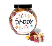 Best Daddy Ever Favourite Sweet Choices Gift in a Fun Cookie Jar, Feel Good Gift for Daddy (Dolly Mixture, 500g)
