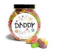 Best Daddy Ever Favourite Sweet Choices Gift in a Fun Cookie Jar, Feel Good Gift for Daddy (Jelly Babies, 500g)
