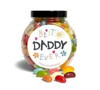 Best Daddy Ever Favourite Sweet Choices Gift in a Fun Cookie Jar, Feel Good Gift for Daddy (Jelly Beans, 600g)