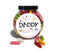 Best Daddy Ever Favourite Sweet Choices Gift in a Fun Cookie Jar, Feel Good Gift for Daddy (Liquorice Comfits, 600g)