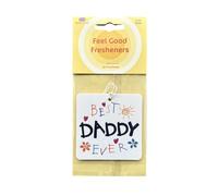 Best Daddy Ever Message on Hanging Air Freshener - Fun Father's Day/Birthday Gift, Feel Good Unique Gift for Him for Car and Home (1)