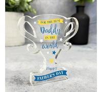 Best Daddy In The World Father's Day Present Trophy Plaque Keepsake Gift - Small Gifts For Him For Her, Present, Acrylic Plaque, Unqiue Gift, Ornament, Décor, Plaque, trinket, Keepsake Gift
