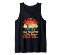 Best Dads Have Daughters Play Volleyball Father's Day Tank Top