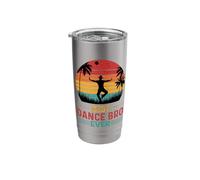 Best Dance Bro Ever Retro Sunset Dancer Vintage Fun Style Stainless Steel Insulated Tumbler