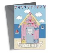 Best Day - Beach Hut -Seaside Greeting Card