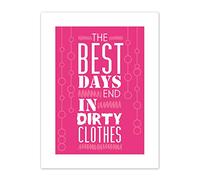 Best Days End Dirty Clothes Pink Canvas Wall Art Print