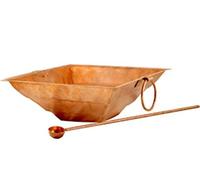 Best Deals Indian Copper Havn Kund 12" X 12" Hawan Kund Agnihotra Yagya Kund Yagna Kund With Achmani Spoon Pooja Home Temple Worship