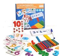 Best Dealz UK Montessori Math Learning Toys for Toddlers - Educational Toy Set with Flash Cards for 3+ Year Olds - Preschool Math Games and Learning Resources - STEM Activities