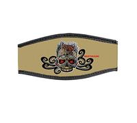 Best divers IN/Gold-DV, Neoprene Mask Strap, Double Velcro, Skull