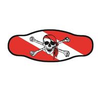 Best divers IN/SDFL, Neoprene Mask Strap Double Sheet, Jolly Roger