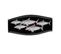 Best divers Neoprene Mask Strap, Double Velcro, Shark