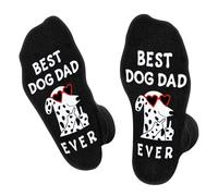 BEST DOG DAD EVER Socks for Dad Men - Funny Novelty Fathers Day Birthday Gifts for Him Dog Lovers Daddy Papa from Daughter Son - Fun Funky Happy Valentines Socks Gift Ideas Christmas Stocking Fillers