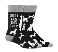 BEST DOG DAD EVER Socks for Dad Men - Funny Novelty Fathers Day Birthday Gifts for Him Dog Lovers Daddy Papa from Daughter Son - Fun Funky Happy Valentines Socks Gift Ideas Christmas Stocking Fillers
