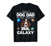 Best Dog Dad In The Galaxy English Springer Spaniel Dogs T-Shirt