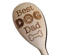 Best Dog Dad Wooden Baking Spoon Novelty Baker Gift Present