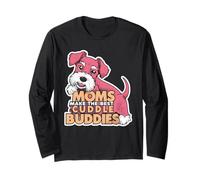 Best Dog Mom Snuggle Pal Pink Schnauzer Long Sleeve T-Shirt