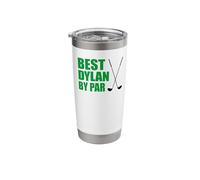 Best Dylan by Par Golfer Name Pun Stainless Steel Insulated Tumbler