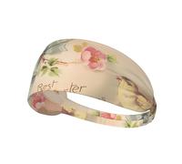 Best Easter wishes Printed sports sweatband suitable for running, cycling, fitness and yoga, moisture wicking headband