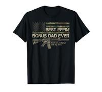 Best Effin Bonus Dad Shirt - American Camo Flag Funny T-Shirt