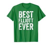 Best Elliott Ever Shirt Funny Personalized First Name T-Shirt, Men, Kelly Green, X-Large
