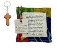 Best Encouraged and Blessed Gift Prayer Quilt with Cross Inside, 2025 New Vintage Handmade Mini Quilts Squares, Sew Individually Symbolism Poems Colorful Squares for Pastor Appreciation(Y)