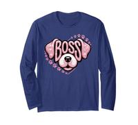 Best Ever BOSS Puppy Lover Owner Dog Mom Pawsome Canine Long Sleeve T-Shirt