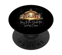 Best Ever Christmas Cool Jesus Nativity Scene Christian PopSockets Adhesive PopGrip