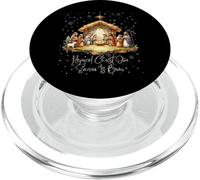 Best Ever Christmas Cool Jesus Nativity Scene Christian PopSockets PopGrip for MagSafe