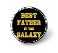 Best Father in The Galaxy Round Brooches And Pins for Women 1" Men Lapel Pin for Hat Bag Backpack Decor