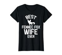 Best Fennec Fox Wife Cute Animal Value Graphic T-Shirt, Women, Black, M
