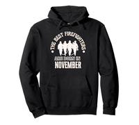 Best Firefighters Born In November Firefighter Birthday Gift Pullover Hoodie