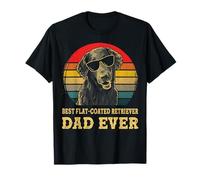 Best Flat-Coated Retriever Dad Ever Dog Lovers Retro Vintage T-Shirt