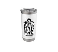 Best Flippin Dad Ever Funny BBQ Father's Day Barbecue Stainless Steel Insulated Tumbler