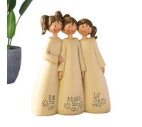 Best Friend Angel Figurines - Sister Friendship Sculptures, Thoughtful Gift Statues | Hand Painted Angel Figures, Emotional Resin, Decorative Statue for Sister Soul for Shelf, Ma