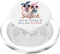 Best Friend Bad Bitch Dachshund Dog Humor Sunglasses PopSockets PopGrip for MagSafe