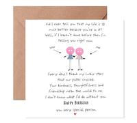 Best Friend Birthday Card, Heartfelt Birthday Card for Best Friend, Beautiful Greeting Card with Kraft Envelope for Women, Bestie, Sister, Thoughtful Friendship Card, Unique Birthday Gift Idea (Pink)