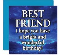 Best Friend Birthday Card, Magical Night Sky