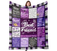 Best Friend Birthday Gifts for Women - 60x50 Inch Flannel Throw Blanket | Friendship Gifts for Bestie, BFF, Sister | Soft Blanket for Birthday, Christmas