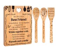 Best Friend Birthday Gifts for Women - Bamboo Cutting Board Set, Friendship Bestie Gifts for Women, Ideal Gifts for Birthday Graduation Wedding Job Move House Christmas Thanksgiving