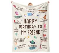 Best Friend Birthday Gifts for Women, Friend Birthday Blanket Gifts for Female - 60 * 50in, Bestie Birthday Gifts, Friendship Birthday Gift to My Best Friend, Bestie, BFF, Soul Sister on Xmas