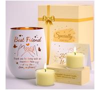 Best Friend Birthday Gifts,Friendship Gifts for Women Friend Candle Holder Present Women Friend Gift Friendship Relaxation Scented Candles Set Birthday Presents for Friend,Bestie,Sisters