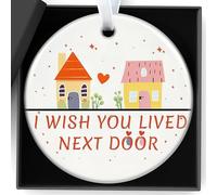Best Friend Birthday Gifts Women Friendship Gifts Ceramic Sign I Wish You Lived Next Door Birthday Christmas Friendship Gift For Home, Office Home Accessories personalised Decoration