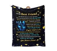Best Friend Blanket, Friendship Bestie Gifts for Women 60"x50" Inch, Christmas Birthday Gifts for Best Friends with Stars and Butterfly Dreamlike Design